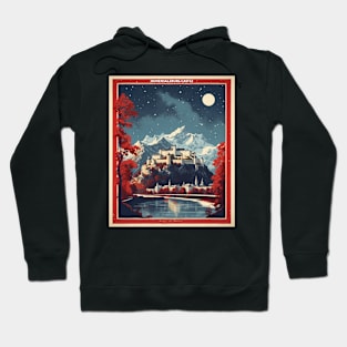 Hohensalzburg Castle Austria Vintage Travel Retro Tourism Hoodie